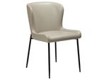 (Set Di 2) Sedia Da Pranzo Glam Dan-Formorous In Pelle Fintapoliuretanogrigio Chiaro.