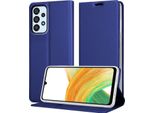 Cadorabo Custodia Per Cellulare Per Samsung Galaxy A33 5G Custodia Protettiva In Blu Cover Etui Book Case Booklet