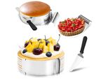Clanmacy Torta Set Torta Base Di Taglio Aiuto Torta Accessorio Set Torta Taglierina Torta Sollevatore Torta 4Pcs 23-30Cm