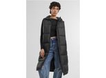 Urban Classics Donna Gilet Lungo Con Cappuccio Nero - S