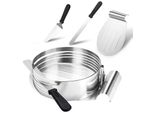Jayseuw Set Per Torte Base Di Taglio Ø23/30 Cm, Set Per Torte Con Coltello Per Torte E Base Di Sollevamento Per Torte 4 Pz