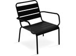 Set Di 2 Poltrone Relax Con Poggiapiedi In Metallo Nero - Oviala Palavas