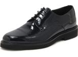 O3552 Scarpa Allacciata Uomo Rossi Man Patent Shoes Blue