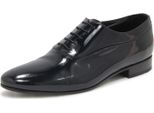 O3559 Scarpa Allacciata Uomo Rossi Man Patent Shoes Blue