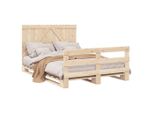 Vidaxl Letto In Legno Massiccio Con Testata 140X200 Cm Pino