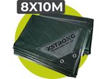 Xstrong Pro 300 - Telone - 8X10 - Verde - Impermeabile E Resistente Ai Raggi Uv - Telone A 3 Strati Con Laminazione Incrociata