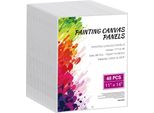 Set Di Tele Per Artisti 48 Pezzi - Tele Per Pittura 280X355 Mm In Bianco - Ideali Per La Pittura A Olio - Pannelli Di Tela Di Alta Qualità Per La Pittura