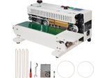 Succebuy Sigillatrice Continua Per Sacchetti, Larghezza Di Saldatura 0,24-0,47 Pollici, Sigillatrice A Nastro Orizzontale Con Controllo Digitale Della Temperatura, Acciaio Al Carbonio, Per 0,02-0,8 Mm