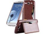 Cadorabo Cover Per Samsung Galaxy S3 / S3 Neo Cover Protettiva In Marrone Custodia Rigida Per Telefono Cellulare Cover Protettiva Funzione Stand