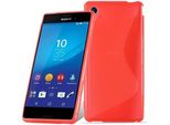 Cadorabo Custodia Protettiva Per Sony Xperia M4 Aqua Cover In Rosso Custodia Per Cellulare Tpu Custodia In Silicone