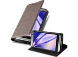 Cadorabo Custodia Per Htc One M8 Custodia Protettiva In Marrone Custodia Per Cellulare Cover Chiusura Magnetica