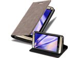 Cadorabo Custodia Per Htc One M7 Custodia Protettiva In Marrone Custodia Per Cellulare Cover Chiusura Magnetica