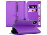 Custodia Cadorabo Per Apple Iphone X / Xs Custodia Protettiva In Viola Custodia Per Cellulare Cover Chiusura Magnetica