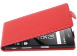Cadorabo Custodia Protettiva Per Sony Xperia Z5 Compact Custodia In Rosso Custodia Per Telefono Cellulare Flip Case Cover Imitazione Pelle