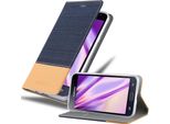 Cadorabo Custodia Per Samsung Galaxy J3 2016 Custodia Protettiva In Blu Custodia Per Cellulare Custodia A Libro Cover