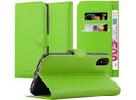 Cadorabo Custodia Per Apple Iphone X / Xs Custodia Protettiva In Verde Custodia Per Cellulare Cover Chiusura Magnetica