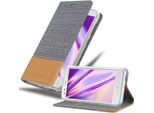 Custodia Cadorabo Per Zte Blade S6 Custodia Protettiva In Grigio Custodia Per Cellulare Custodia A Libro Cover