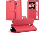 Cadorabo Custodia Per Samsung Galaxy A7 2016 Custodia Protettiva In Rosso Custodia Per Cellulare Cover Chiusura Magnetica