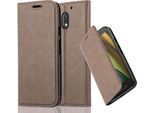 Cadorabo Custodia Per Motorola Moto E3 Custodia Protettiva In Marrone Custodia Per Telefono Cellulare Cover Chiusura Magnetica
