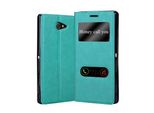 Cadorabo Custodia Protettiva Per Sony Xperia M2 / M2 Aqua Cover In Turchese Custodia Del Telefono Cellulare Custodia A Libro Custodia Cover