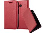 Cadorabo Custodia Per Motorola Moto E1 Custodia Protettiva In Rosso Custodia Per Telefono Cellulare Cover Chiusura Magnetica