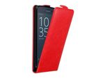 Custodia Cadorabo Per Sony Xperia Xz / Xzs Cover Protettiva In Rosso Custodia Flip Per Telefono Cellulare Custodia Cover