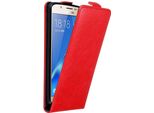 Cadorabo Cover Per Samsung Galaxy J7 2016 Cover Protettiva In Rosso Flip Case Custodia Per Telefono Cellulare Cover