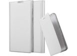Cadorabo Custodia Per Cellulare Per Sony Xperia L1 Custodia Protettiva In Argento Cover Etui Book Case Booklet