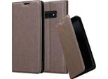 Cadorabo Custodia Per Samsung Galaxy S10E Custodia Protettiva In Marrone Custodia Per Cellulare Cover Chiusura Magnetica