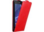 Custodia Cadorabo Per Sony Xperia Z3 Custodia Protettiva In Rosso Custodia Flip Per Telefono Cellulare Custodia Cover