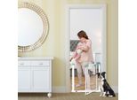 Cancello Di Sicurezza Per Porta Bambino 80-132 Cm Cancelletto Per Scale In Metallo Senza Forare 80-130 X 2 X 76 Cm Bianco