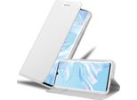 Cadorabo Custodia Per Cellulare Per Huawei P30 Pro Custodia Protettiva In Argento Cover Etui Book Case Booklet