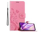 Cadorabo Cover Per Samsung Galaxy A40 Cover Protettiva In Rosa Cover Protettiva Cover Per Telefono Cellulare Cover Fiori Custodia Fiore