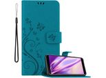 Cadorabo Cover Per Samsung Galaxy J4 Plus Cover Protettiva In Blu Cover Protettiva Cover Telefono Cellulare Cover Fiori Custodia Fiore