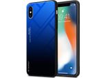 Cadorabo Custodia Per Apple Iphone X / Xs Custodia Protettiva In Nero Custodia Del Telefono Cellulare Custodia Tpu Cover Vetro Temperato Custodia