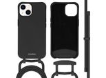 Custodia Iphone 14 Cover Protettiva Colore Con Cinturino Staccabile In Silicone Nero Imoshion