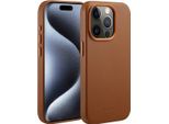 Cover Per Iphone 15 Pro - Vera Pelle - Custodia Rigida/Copertura Posteriore Accezz - Marrone