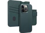 Custodia Per Iphone 15 Pro - Vera Pelle - Custodia Accezz Flip Cover/2 In 1 - Verde Scuro