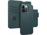 Custodia Per Iphone 15 Pro Max - Vera Pelle - Accezz Flip Cover/2 In 1 Case - Verde Scuro
