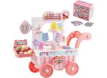 Set Di Giocattoli Furgone Dei Gelati 27 Pezzi - Gelateria Per Bambini Rosa - Con Effetti Sonori - Adatto Per Bambini Dai 3 Anni In Su