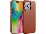 Cover Per Iphone 16 Pro - Vera Pelle - Custodia Rigida/Copertina Posteriore Accezz - Marrone