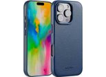 Custodia Per Iphone 16 Pro - Vera Pelle - Custodia Rigida/Cover Accezz - Blu Scuro