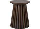 Tavolo Angolare Osaka Ø40Cm Impiallacciato Rovere.