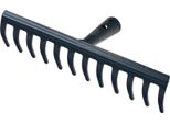Rastrello Da Giardino 12 Denti 31 Cm Senza Manico Antracite