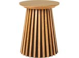 Tavolo Angolare Osaka Ø40Cm Impiallacciato Rovere.
