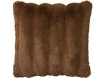 Cuscino Decorativo LæRke 45×45 Cm In Pelliccia Sintetica Marrone.
