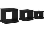 Syfax™ Tavolino Da Salotto 3 Pcs Rovere Nero Legno Multistrato