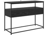 Syfax™ Tavolo Consolle Rovere Nero 100 X 40 X 75 Cm Legno Multistrato