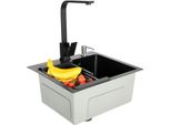 Lavello, Acciaio Inox, Vasca Singola, Nero