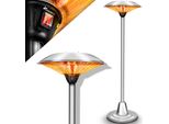 Tresko Riscaldatore Radiante A Infrarossi 2500W | Riscaldatore Elettrico Per Patio Con 2 Livelli Di Riscaldamento | Riscaldatore Per Patio Da Interno E Da Esterno | Riscaldatore Da Pavimento Con Display Led Riscaldatore Al Quarzo Riscaldatore Radiante A Infrarossi